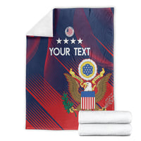 Custom United States Soccer Blanket Summer 2024 Olympic Go USA