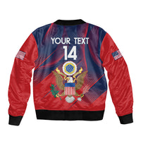Custom United States Soccer Bomber Jacket Summer 2024 Go USA - Wonder Print Shop
