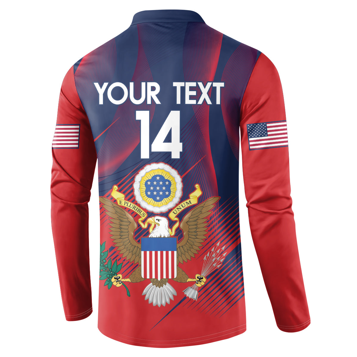 Custom United States Soccer Button Sweatshirt Summer 2024 Go USA - Wonder Print Shop
