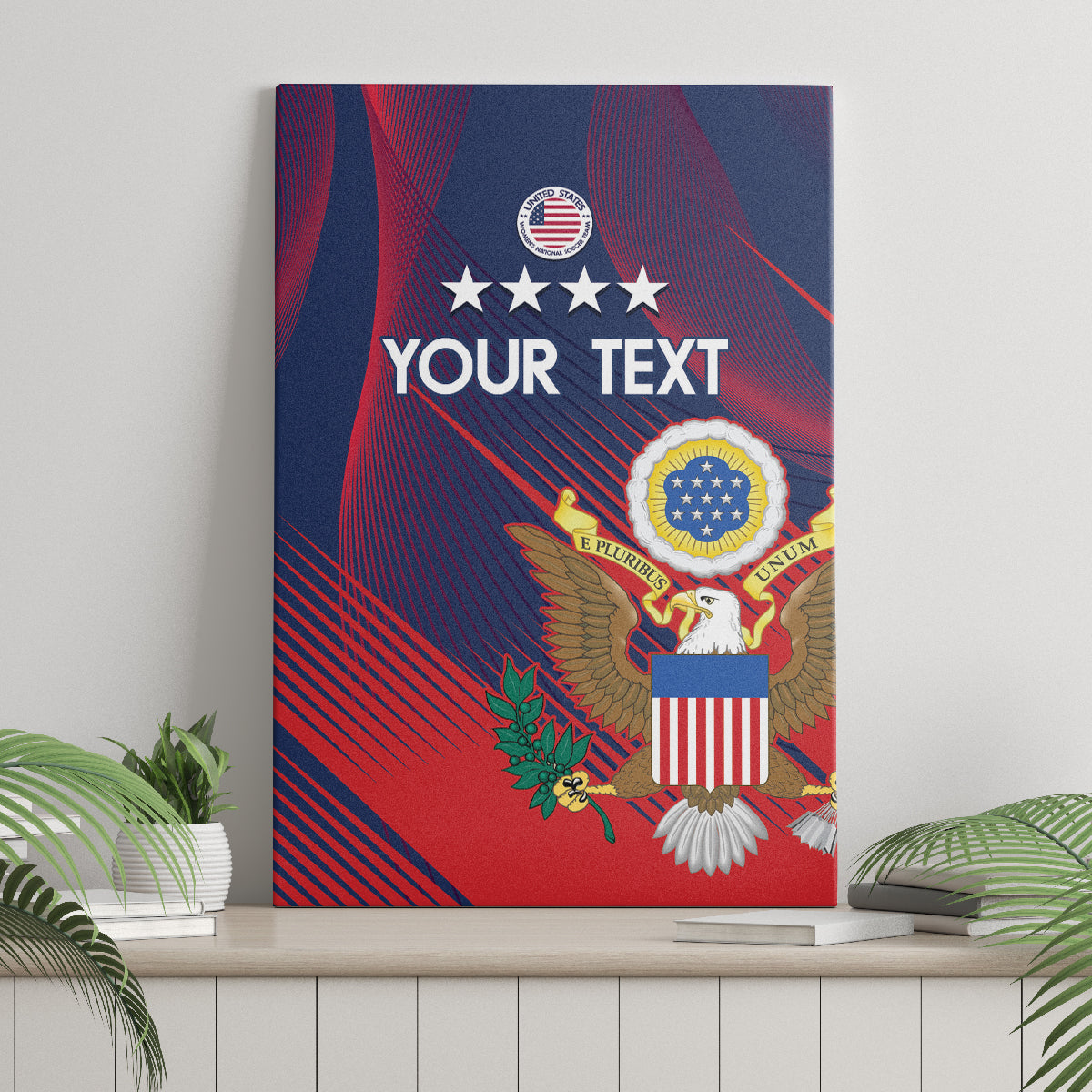 Custom United States Soccer Canvas Wall Art Summer 2024 Go USA - Wonder Print Shop