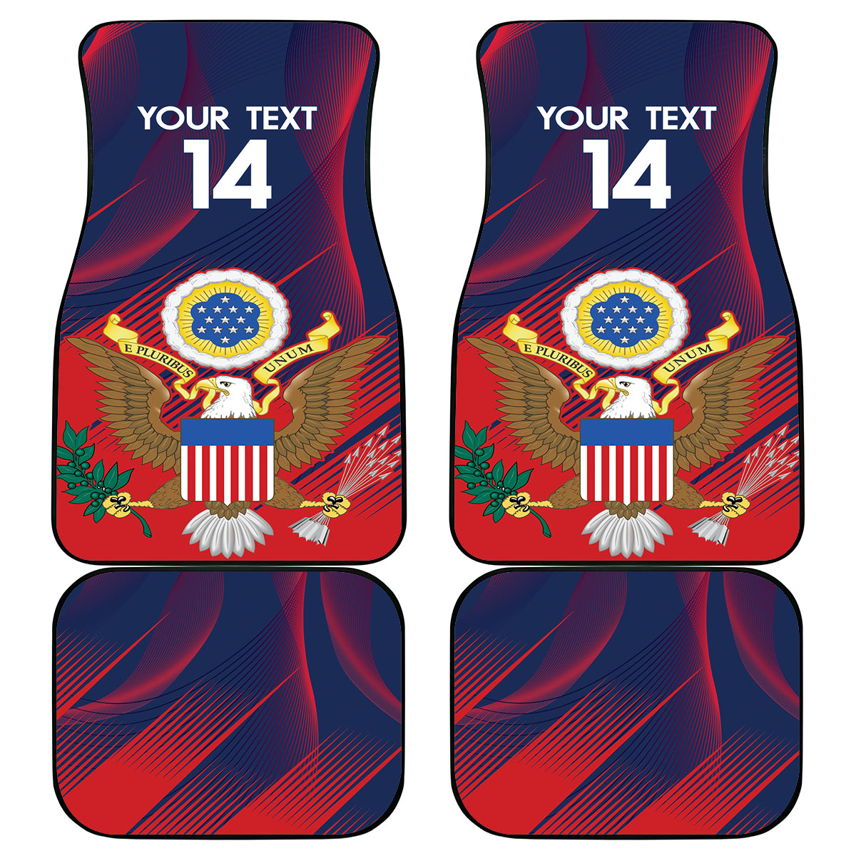 Custom United States Soccer Car Mats Summer 2024 Go USA - Wonder Print Shop