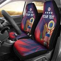 Custom United States Soccer Car Seat Cover Summer 2024 Go USA - Wonder Print Shop