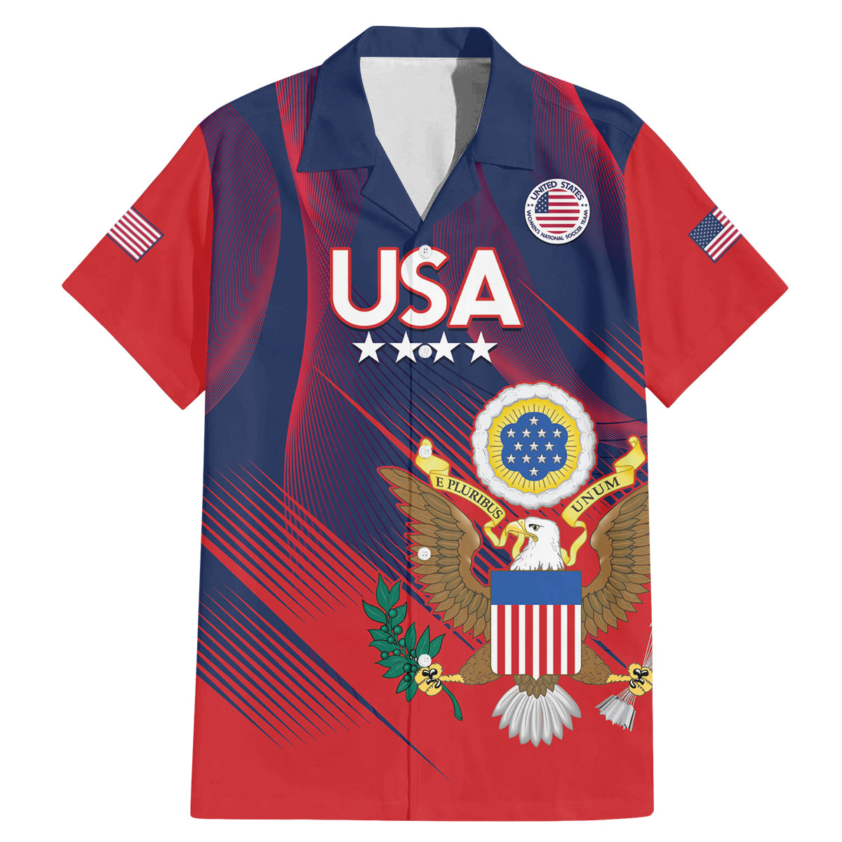 Custom United States Soccer Family Matching Mermaid Dress and Hawaiian Shirt Summer 2024 Go USA - Wonder Print Shop