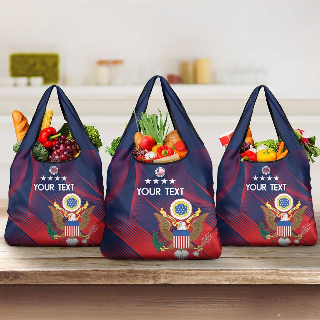 Custom United States Soccer Grocery Bag Summer 2024 Olympic Go USA