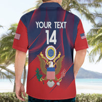 Custom United States Soccer Hawaiian Shirt Summer 2024 Go USA - Wonder Print Shop