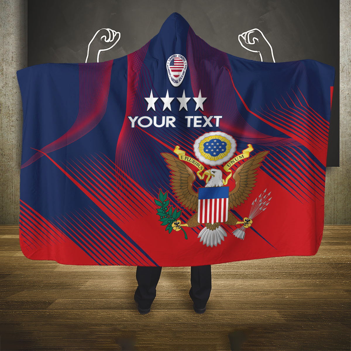Custom United States Soccer Hooded Blanket Summer 2024 Olympic Go USA