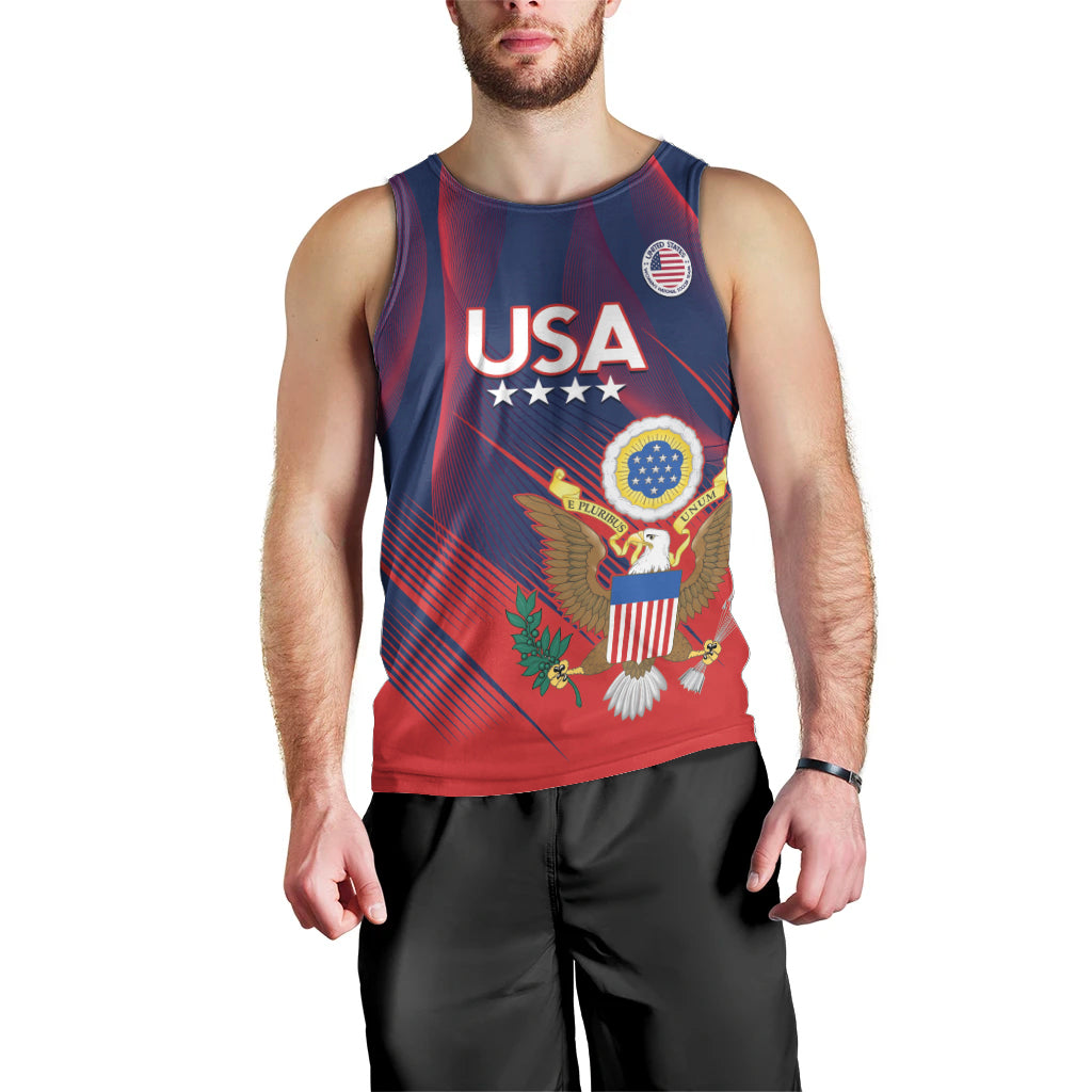 Custom United States Soccer Men Tank Top Summer 2024 Go USA - Wonder Print Shop