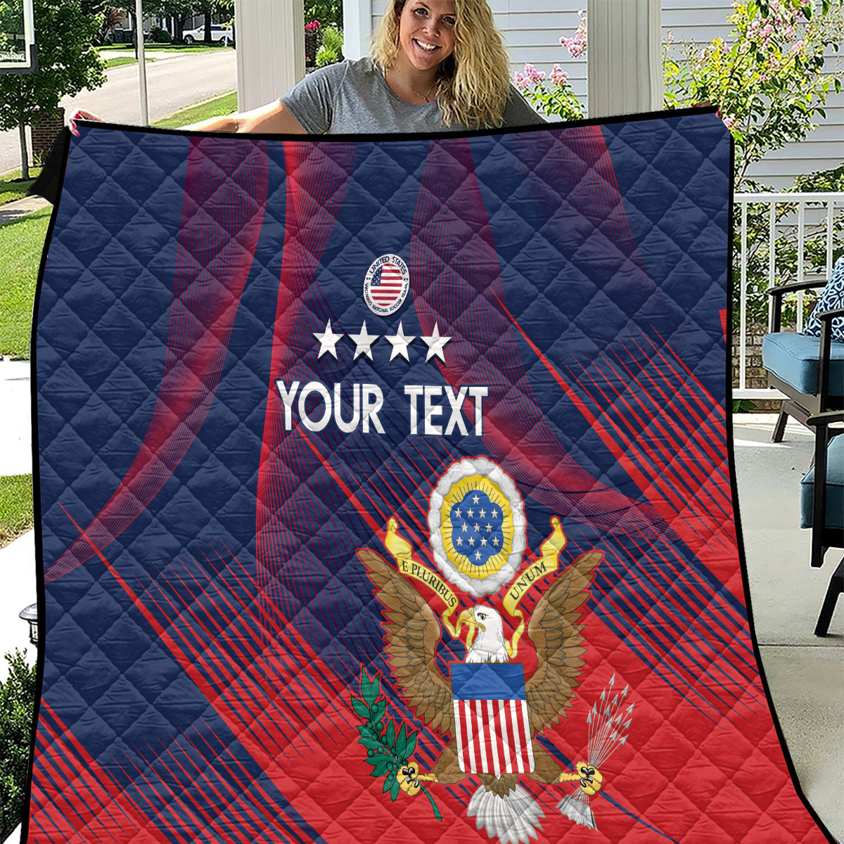 Custom United States Soccer Quilt Summer 2024 Go USA - Wonder Print Shop