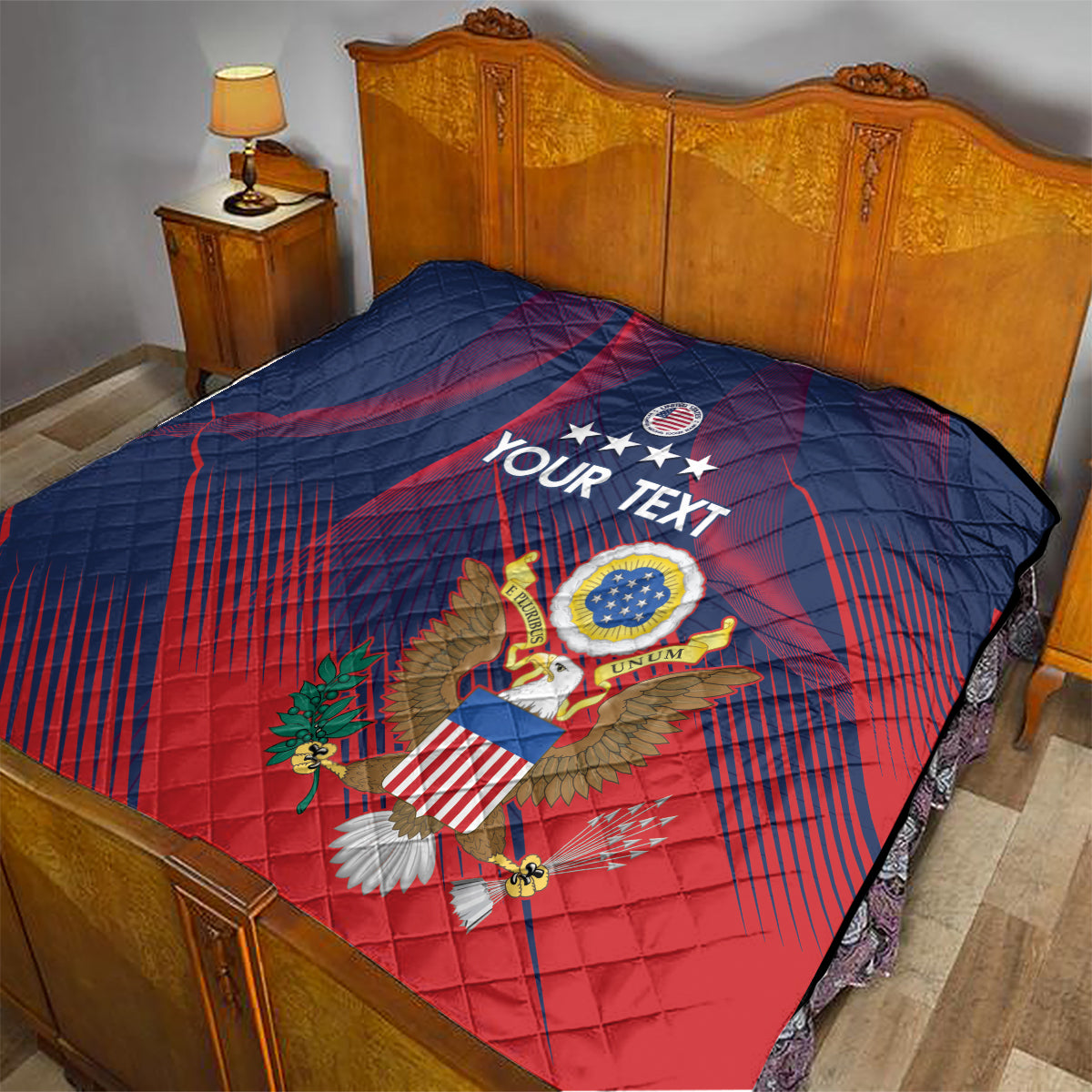 Custom United States Soccer Quilt Summer 2024 Go USA - Wonder Print Shop