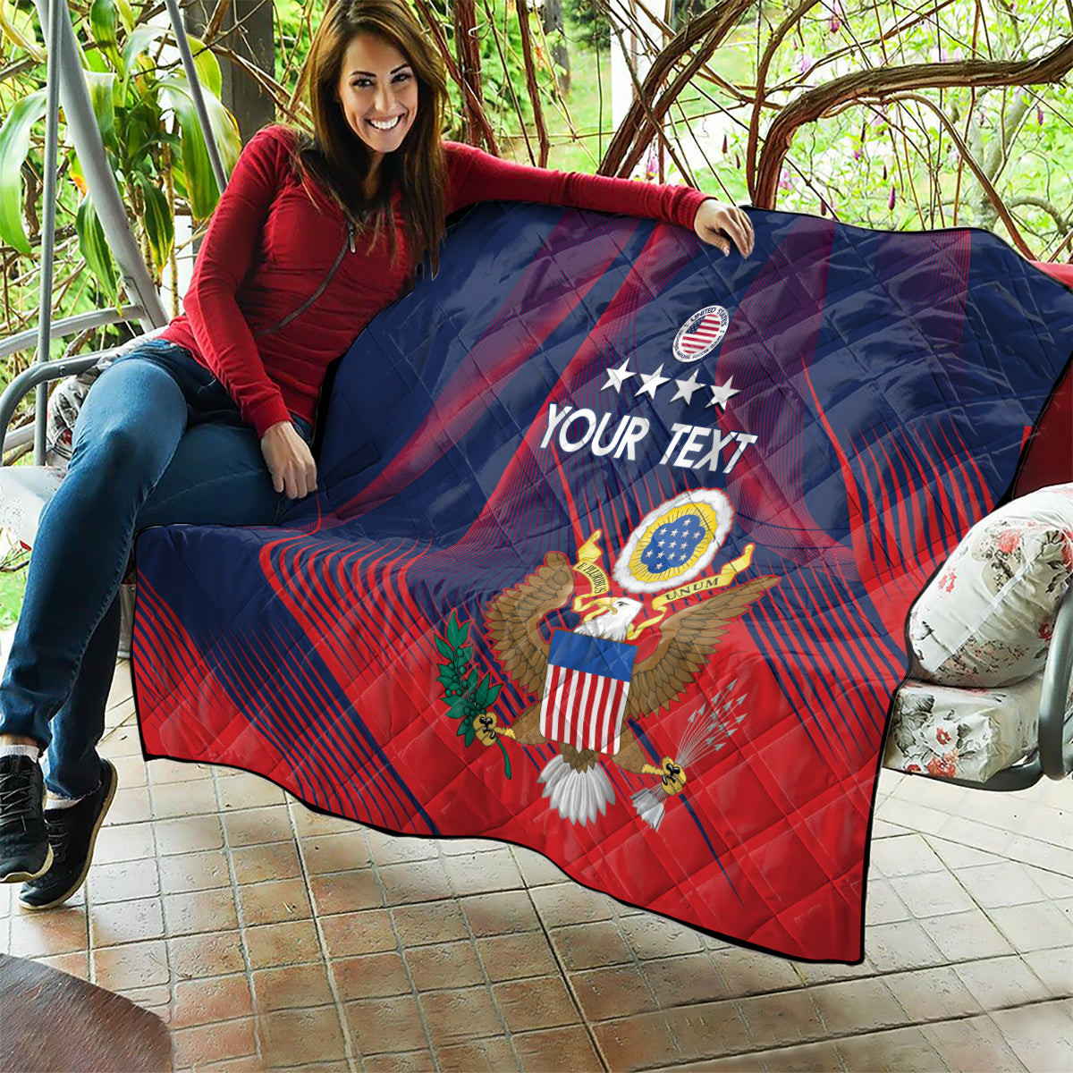 Custom United States Soccer Quilt Summer 2024 Go USA - Wonder Print Shop