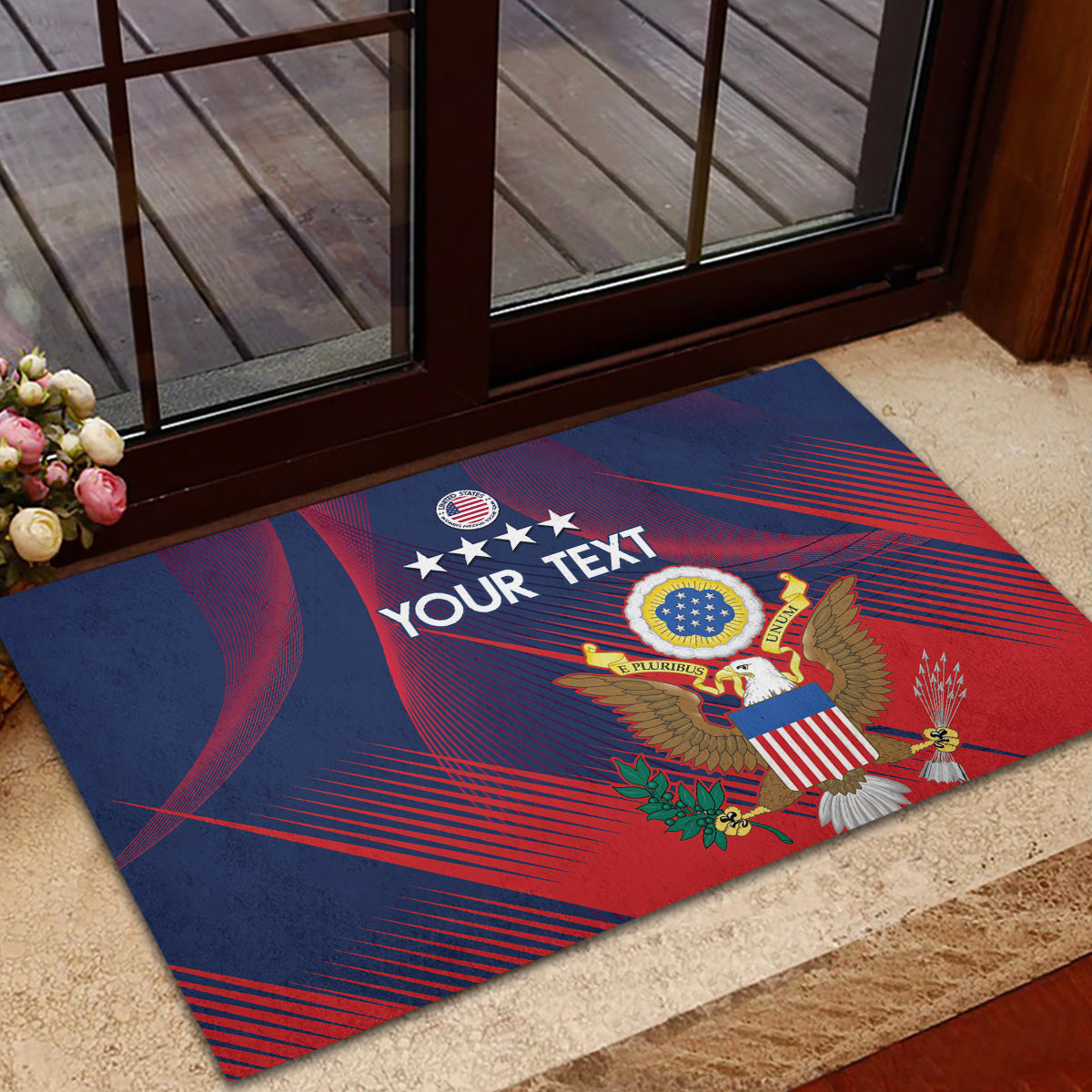 Custom United States Soccer Rubber Doormat Summer 2024 Go USA - Wonder Print Shop