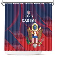 Custom United States Soccer Shower Curtain Summer 2024 Olympic Go USA