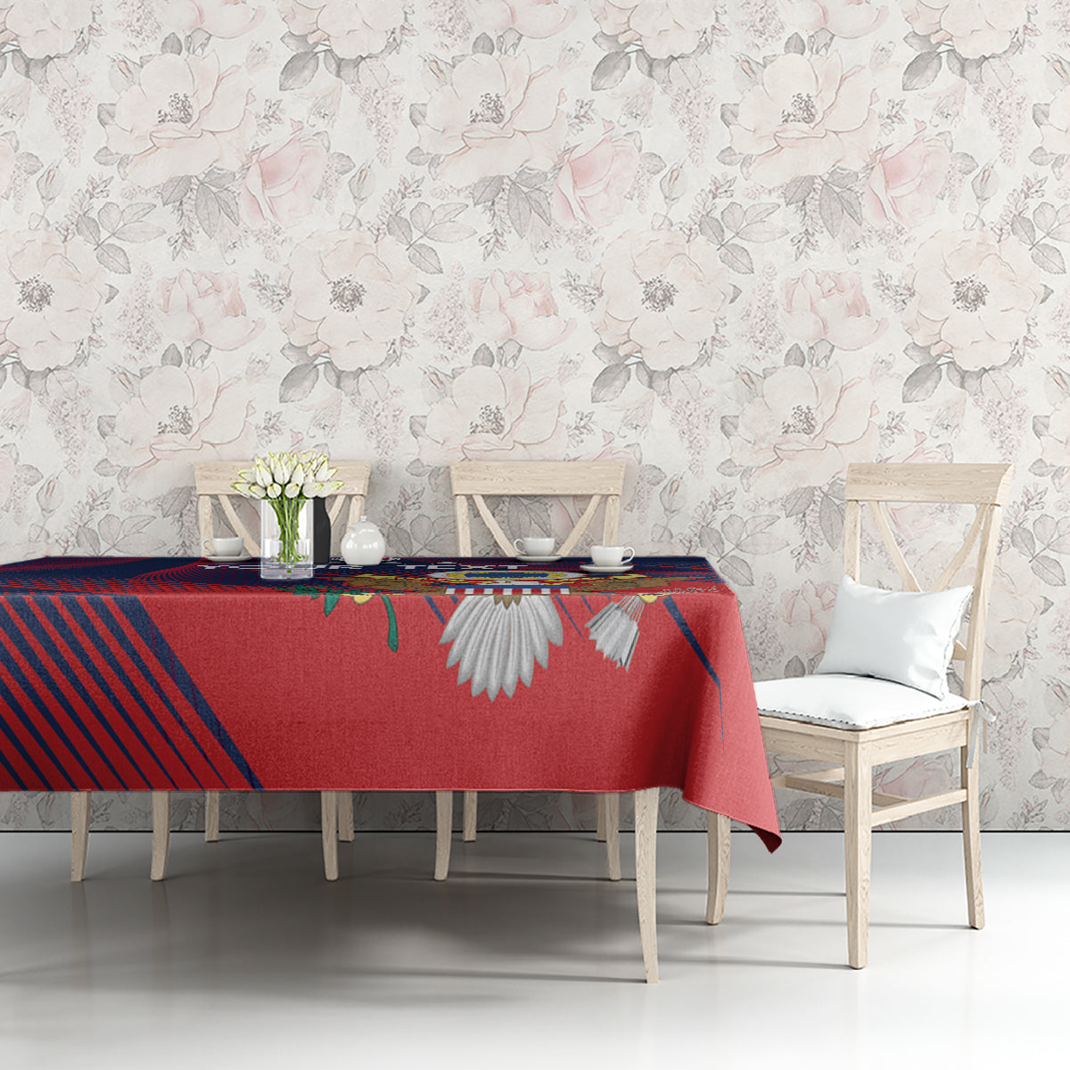 Custom United States Soccer Tablecloth Summer 2024 Go USA - Wonder Print Shop