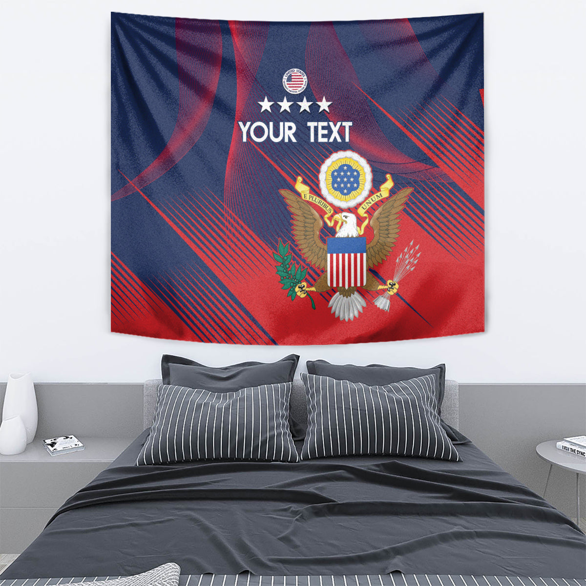 Custom United States Soccer Tapestry Summer 2024 Go USA - Wonder Print Shop