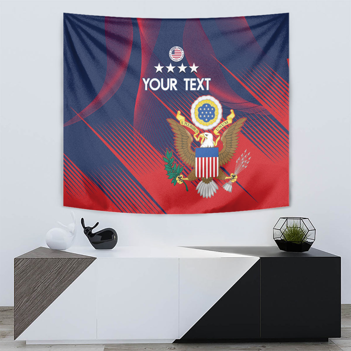 Custom United States Soccer Tapestry Summer 2024 Go USA - Wonder Print Shop