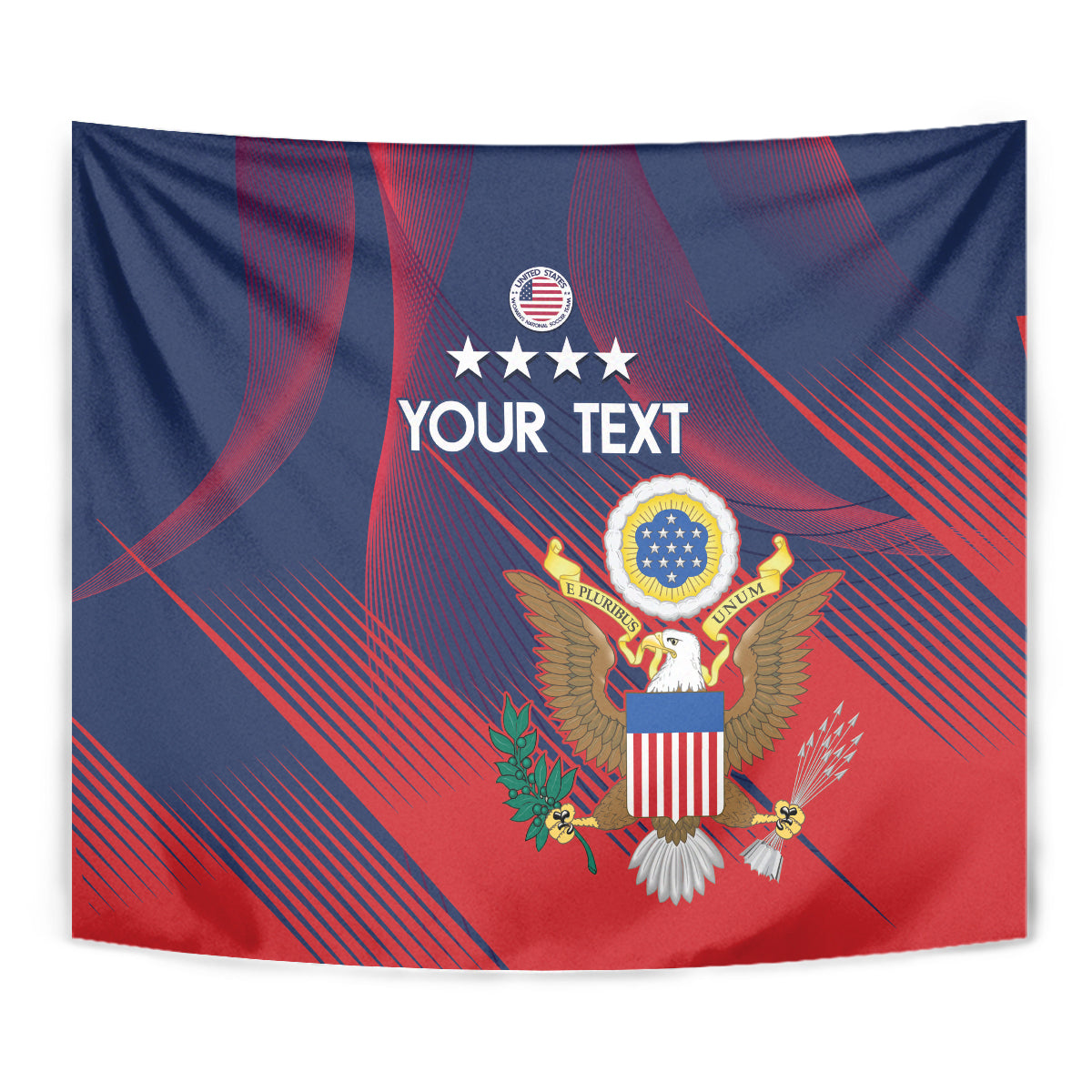 Custom United States Soccer Tapestry Summer 2024 Go USA - Wonder Print Shop