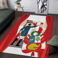 Peru Independence Day Area Rug Jose de San Martin Fiestas Patrias