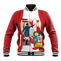 Peru Independence Day Baseball Jacket Jose de San Martin Fiestas Patrias