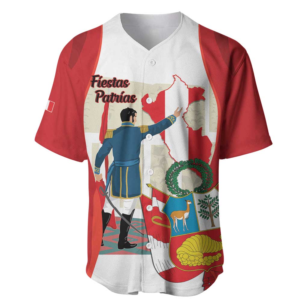 Peru Independence Day Baseball Jersey Jose de San Martin Fiestas Patrias