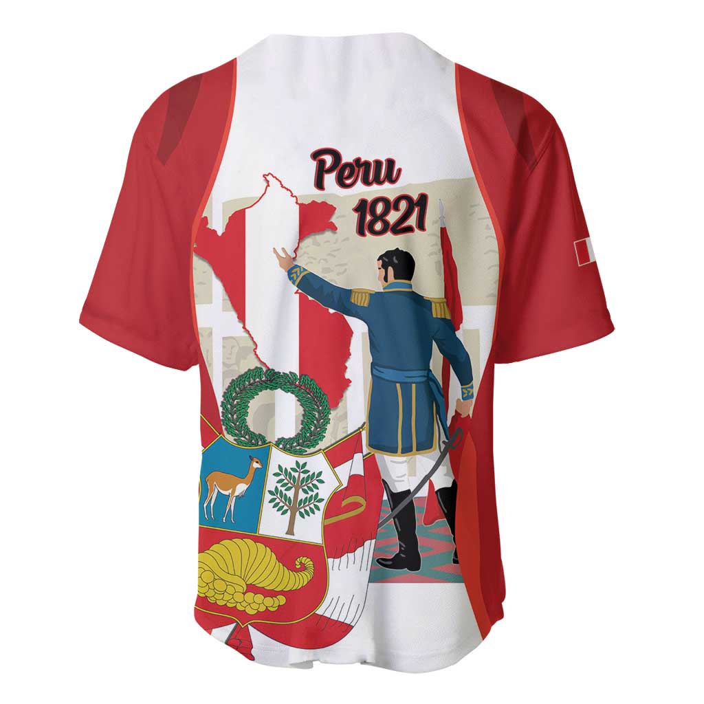 Peru Independence Day Baseball Jersey Jose de San Martin Fiestas Patrias