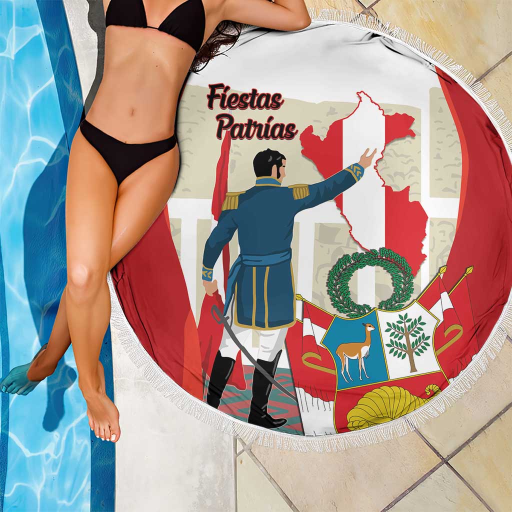 Peru Independence Day Beach Blanket Jose de San Martin Fiestas Patrias