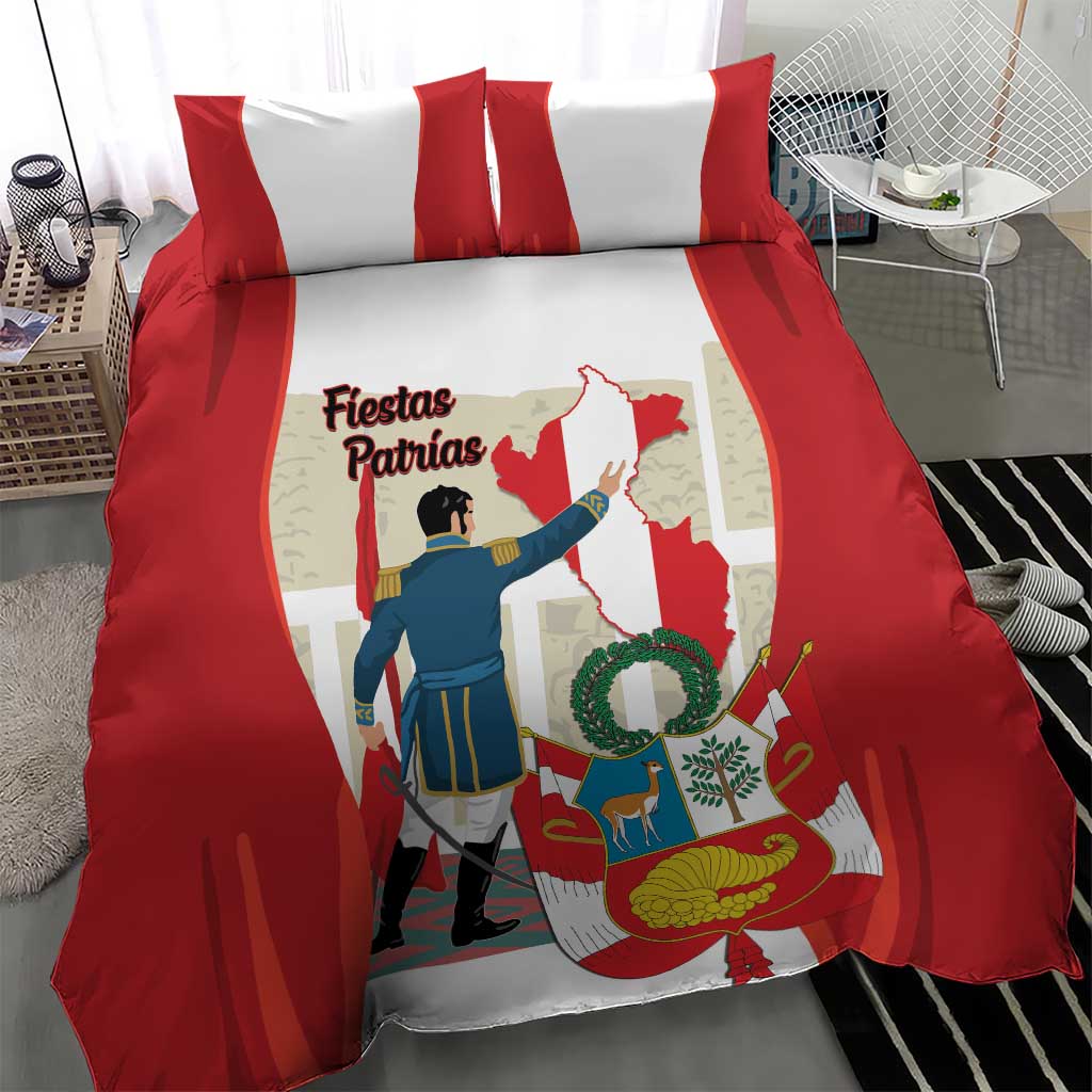 Peru Independence Day Bedding Set Jose de San Martin Fiestas Patrias