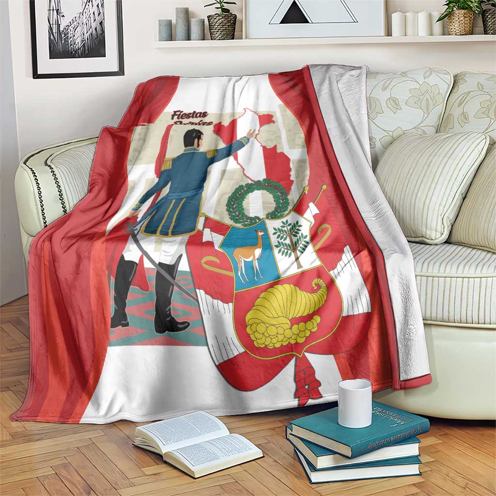 Peru Independence Day Blanket Jose de San Martin Fiestas Patrias