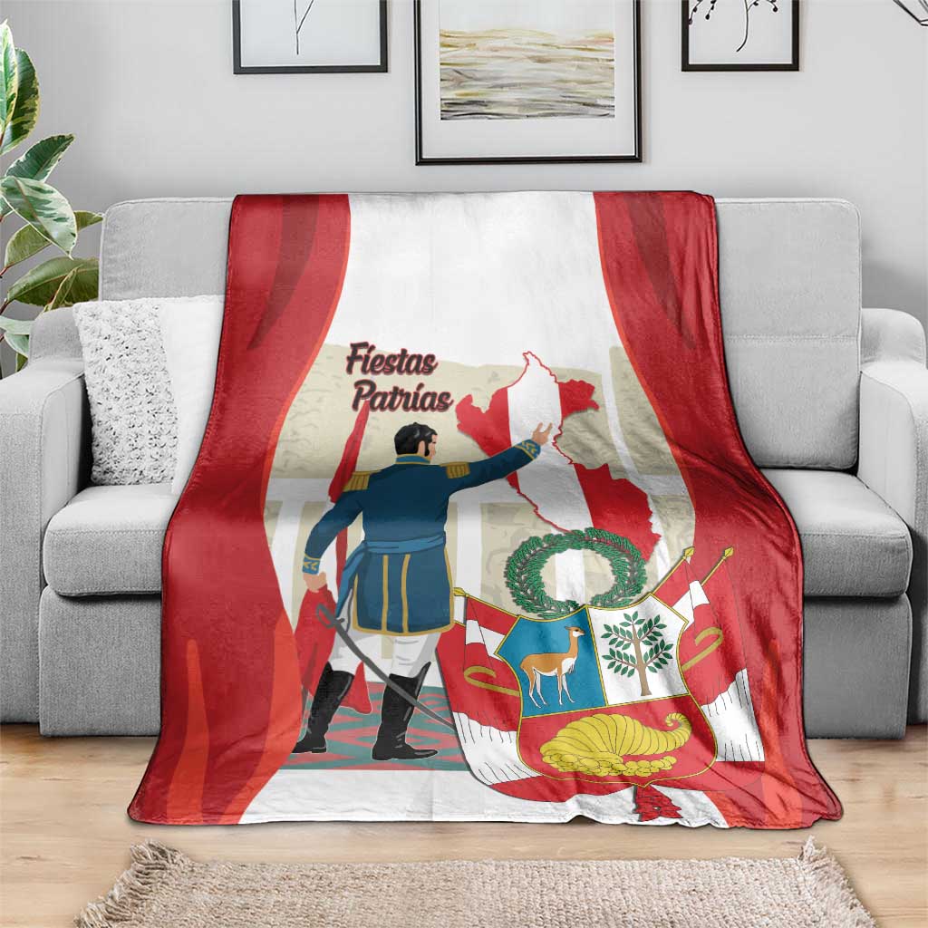 Peru Independence Day Blanket Jose de San Martin Fiestas Patrias