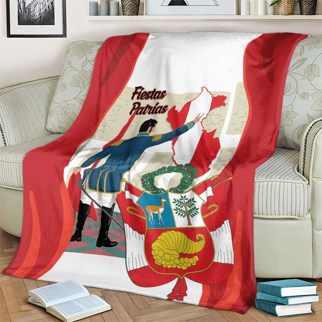 Peru Independence Day Blanket Jose de San Martin Fiestas Patrias