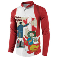 Peru Independence Day Button Sweatshirt Jose de San Martin Fiestas Patrias