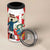 Peru Independence Day 4 in 1 Can Cooler Tumbler Jose de San Martin Fiestas Patrias