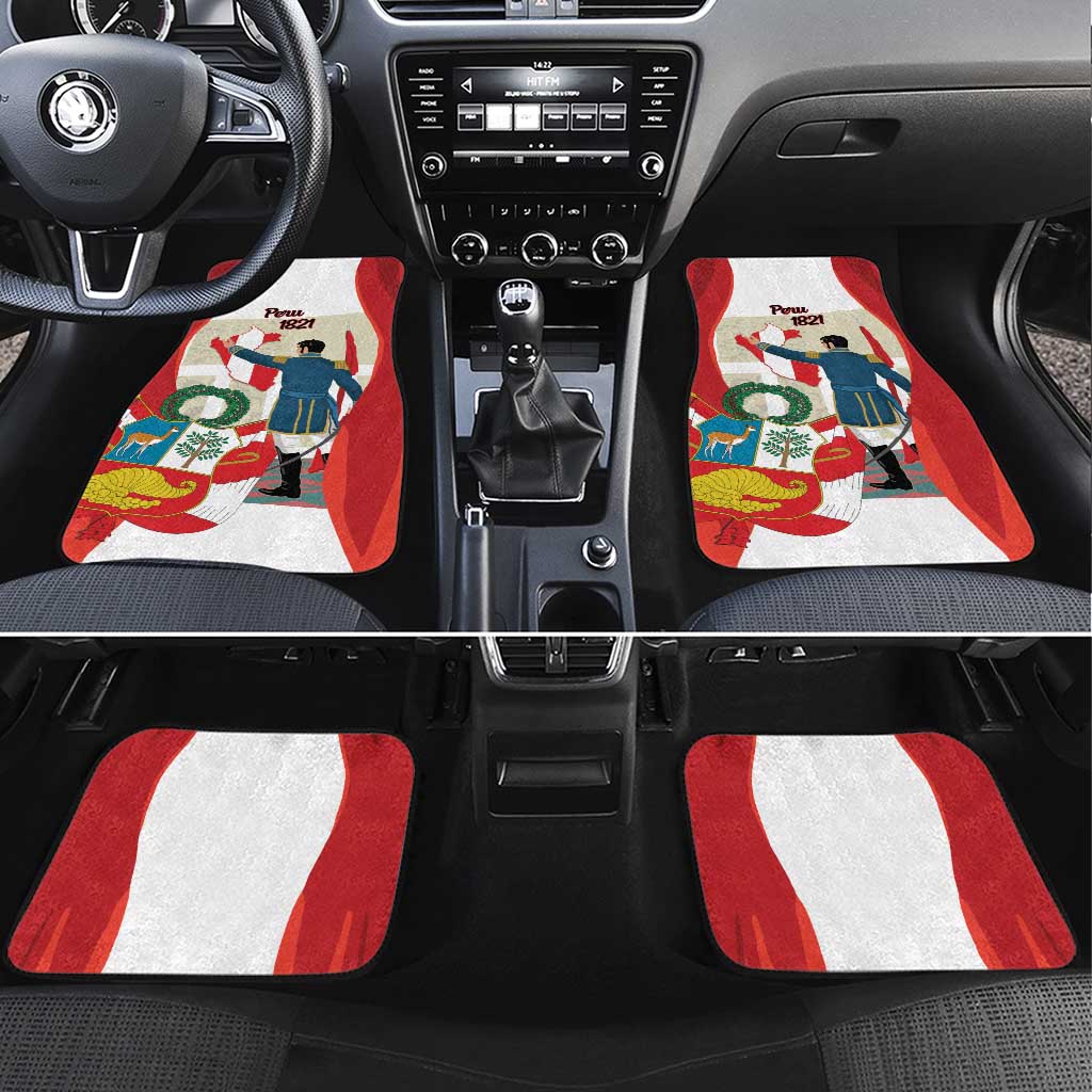 Peru Independence Day Car Mats Jose de San Martin Fiestas Patrias