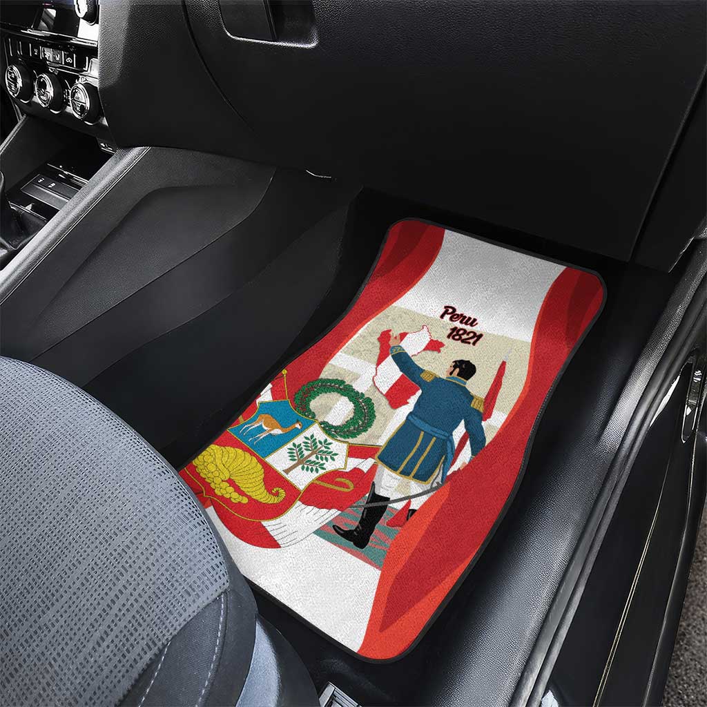 Peru Independence Day Car Mats Jose de San Martin Fiestas Patrias