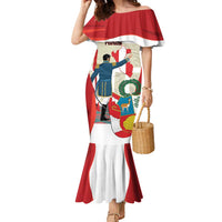 Peru Independence Day Family Matching Mermaid Dress and Hawaiian Shirt Jose de San Martin Fiestas Patrias
