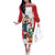 Peru Independence Day Family Matching Off The Shoulder Long Sleeve Dress and Hawaiian Shirt Jose de San Martin Fiestas Patrias