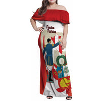 Peru Independence Day Family Matching Off Shoulder Maxi Dress and Hawaiian Shirt Jose de San Martin Fiestas Patrias