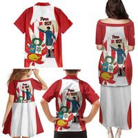 Peru Independence Day Family Matching Puletasi and Hawaiian Shirt Jose de San Martin Fiestas Patrias