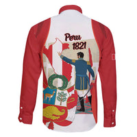 Peru Independence Day Family Matching Summer Maxi Dress and Hawaiian Shirt Jose de San Martin Fiestas Patrias