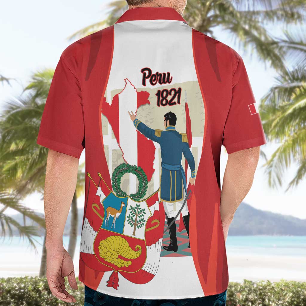 Peru Independence Day Hawaiian Shirt Jose de San Martin Fiestas Patrias