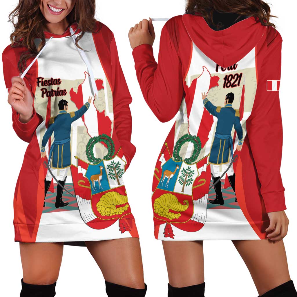 Peru Independence Day Hoodie Dress Jose de San Martin Fiestas Patrias