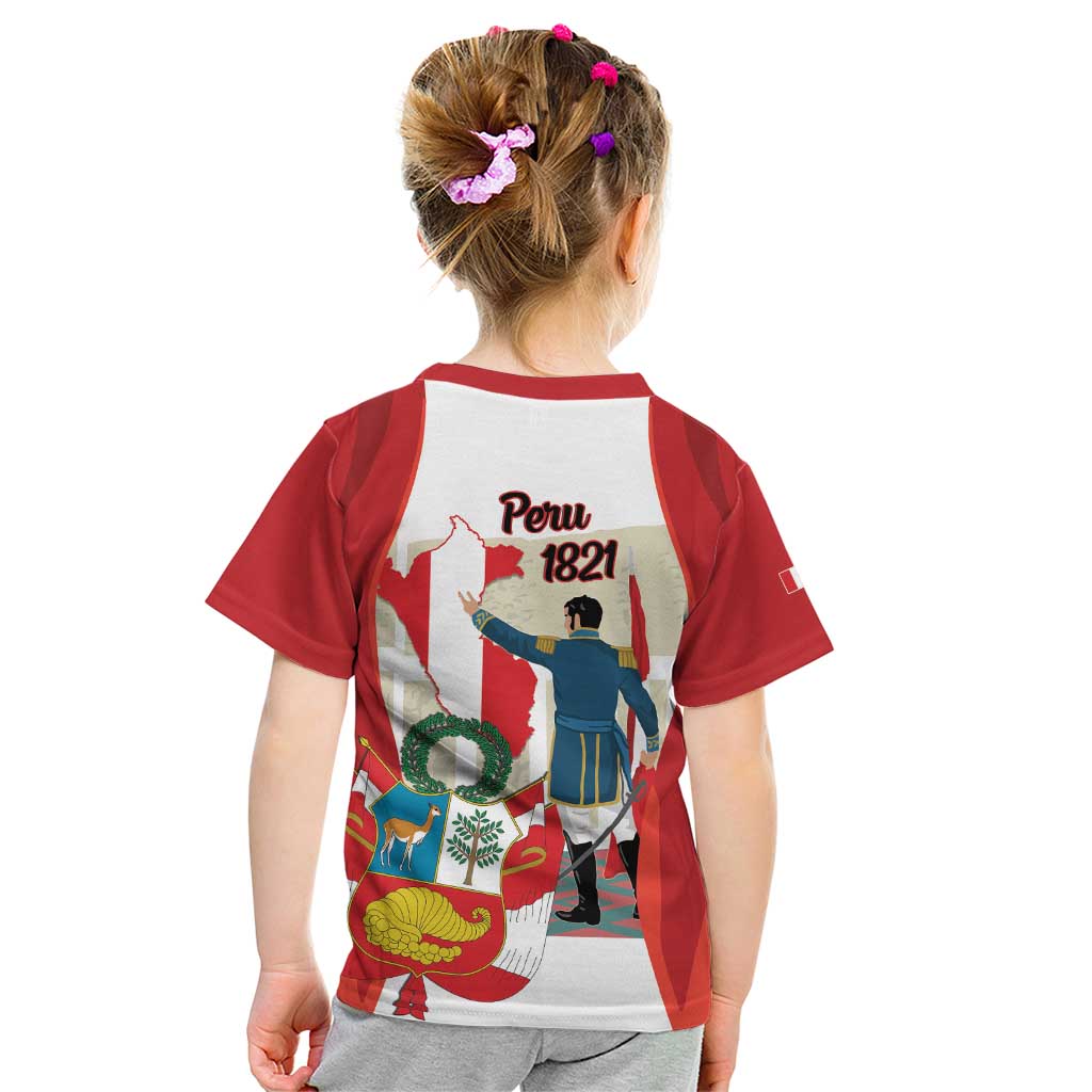 Peru Independence Day Kid T Shirt Jose de San Martin Fiestas Patrias