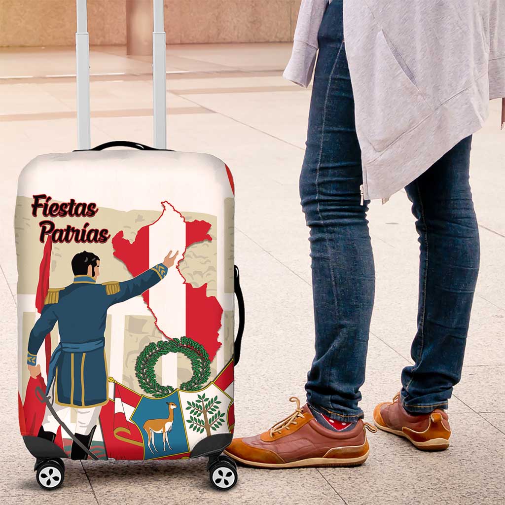 Peru Independence Day Luggage Cover Jose de San Martin Fiestas Patrias