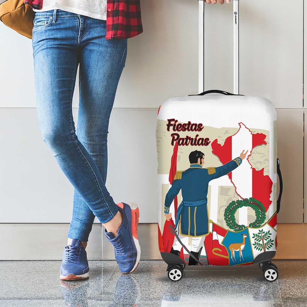 Peru Independence Day Luggage Cover Jose de San Martin Fiestas Patrias