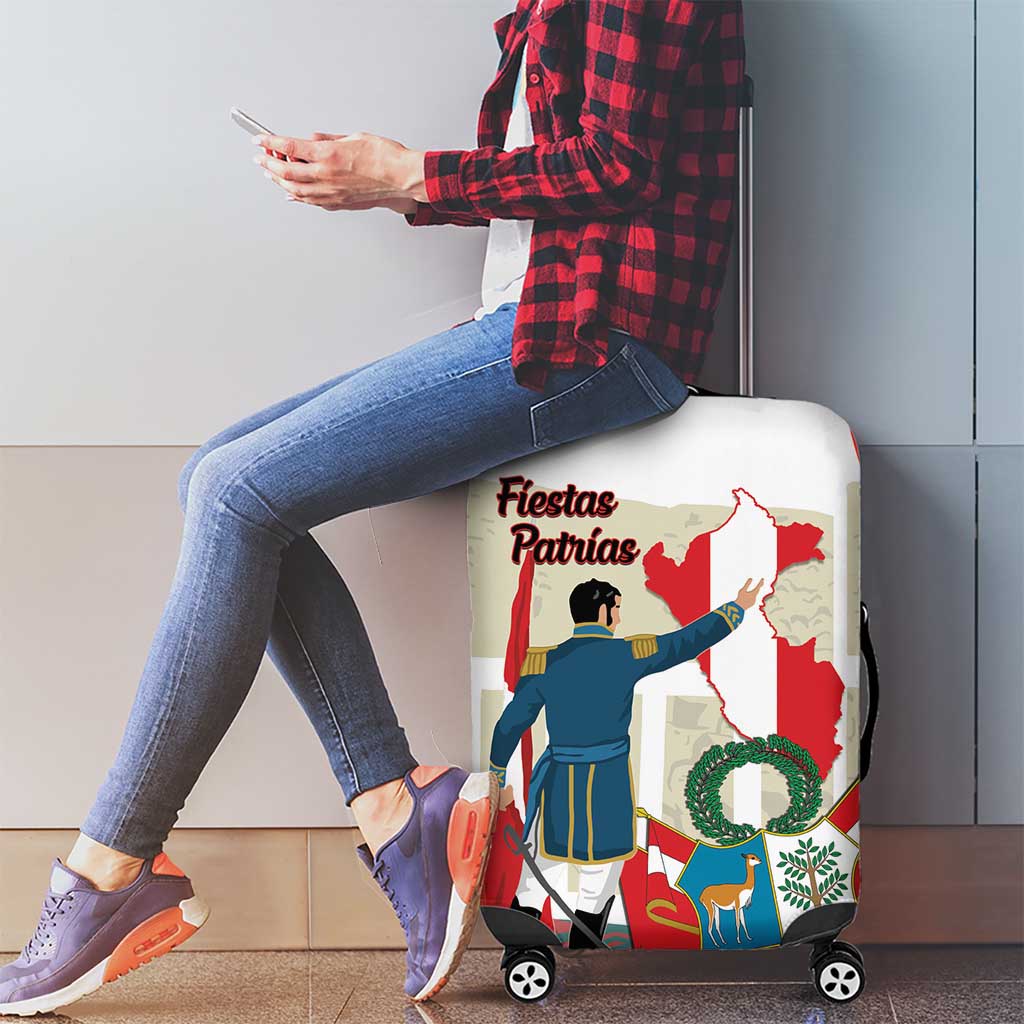 Peru Independence Day Luggage Cover Jose de San Martin Fiestas Patrias
