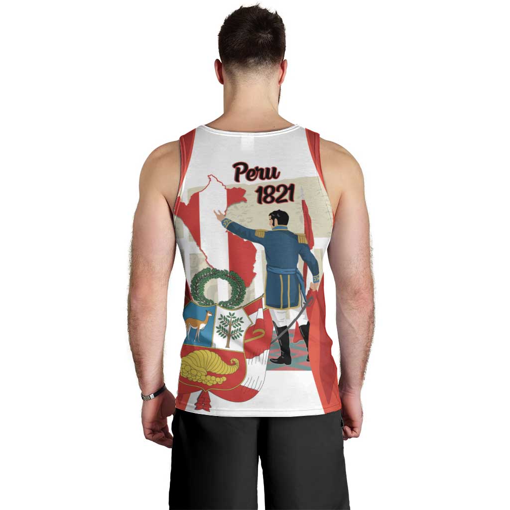 Peru Independence Day Men Tank Top Jose de San Martin Fiestas Patrias