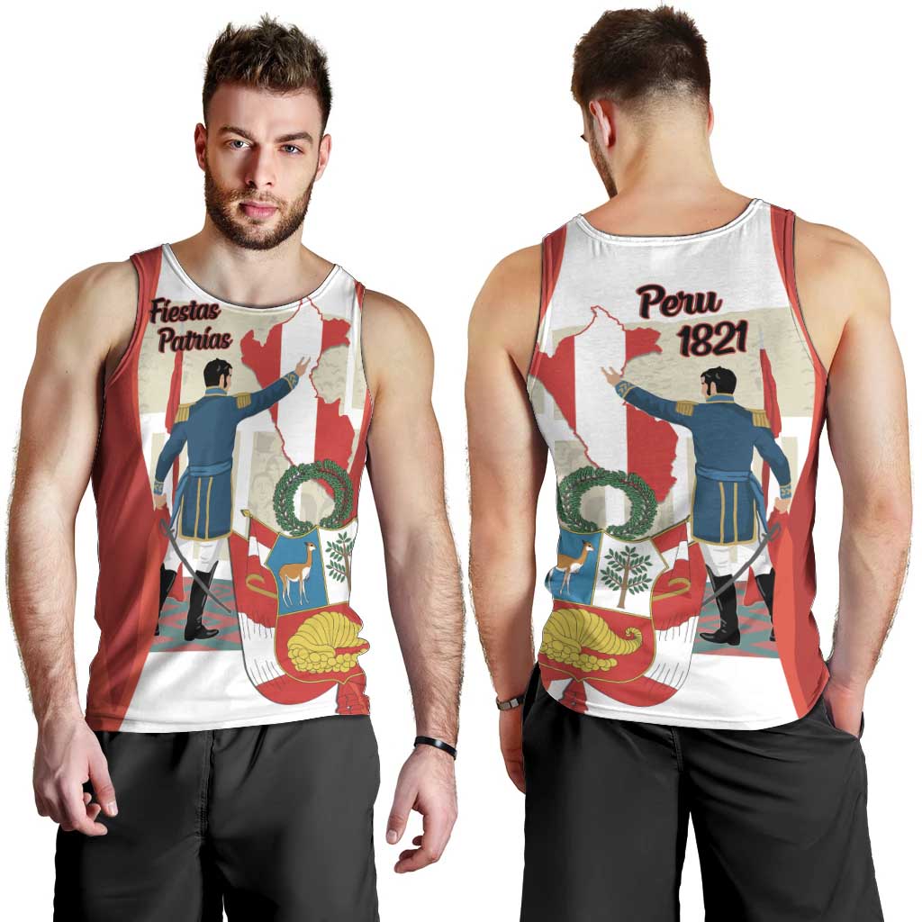 Peru Independence Day Men Tank Top Jose de San Martin Fiestas Patrias