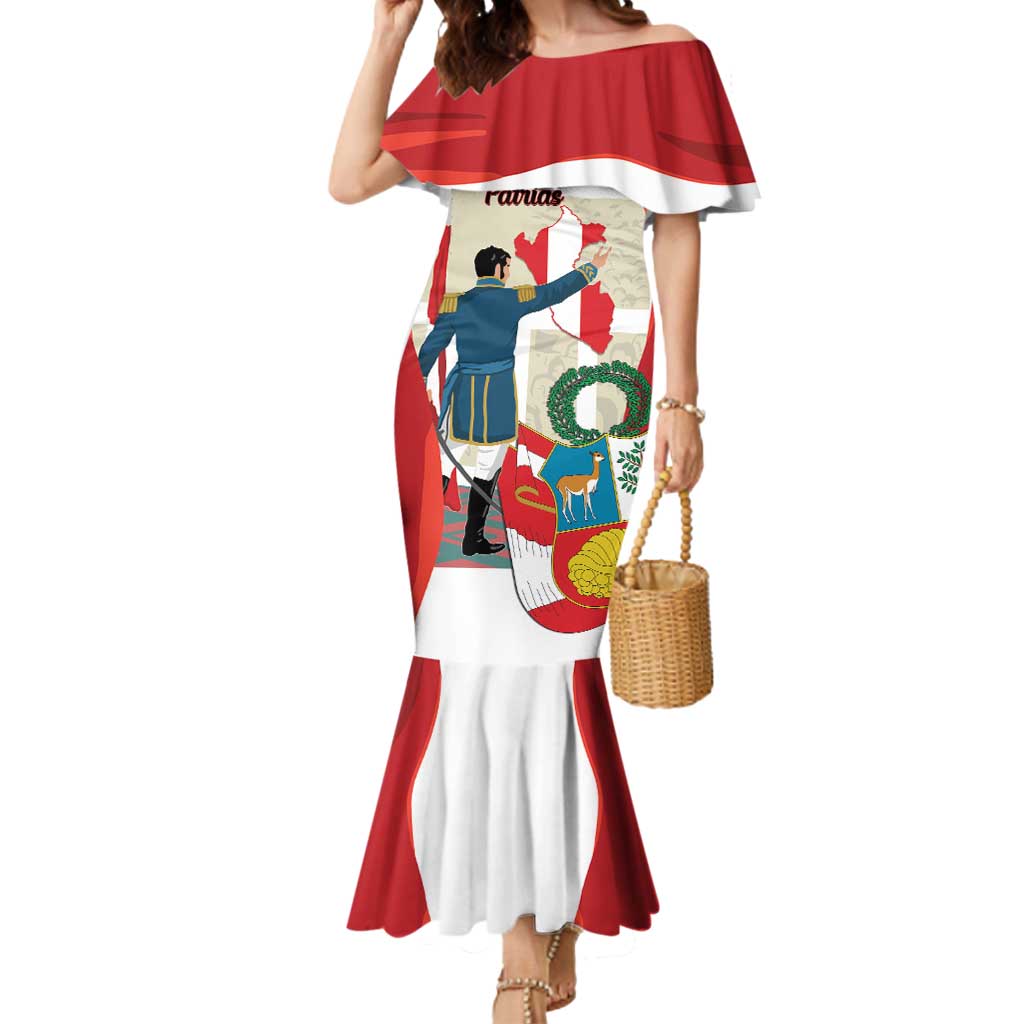 Peru Independence Day Mermaid Dress Jose de San Martin Fiestas Patrias