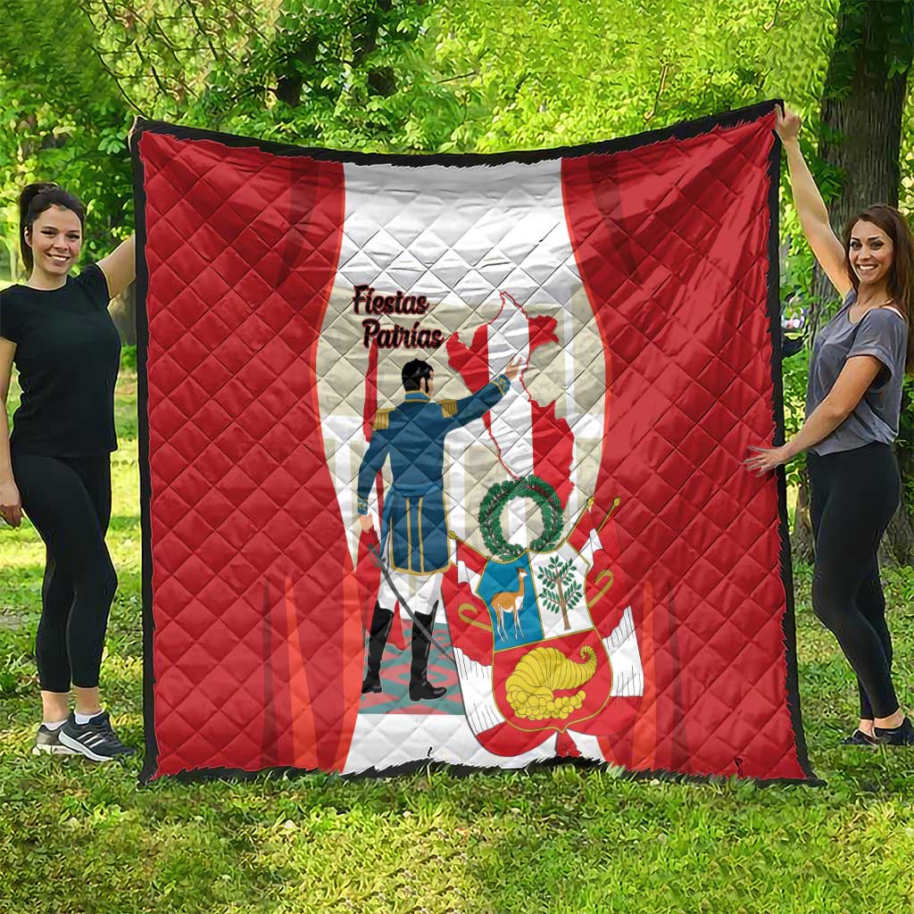 Peru Independence Day Quilt Jose de San Martin Fiestas Patrias