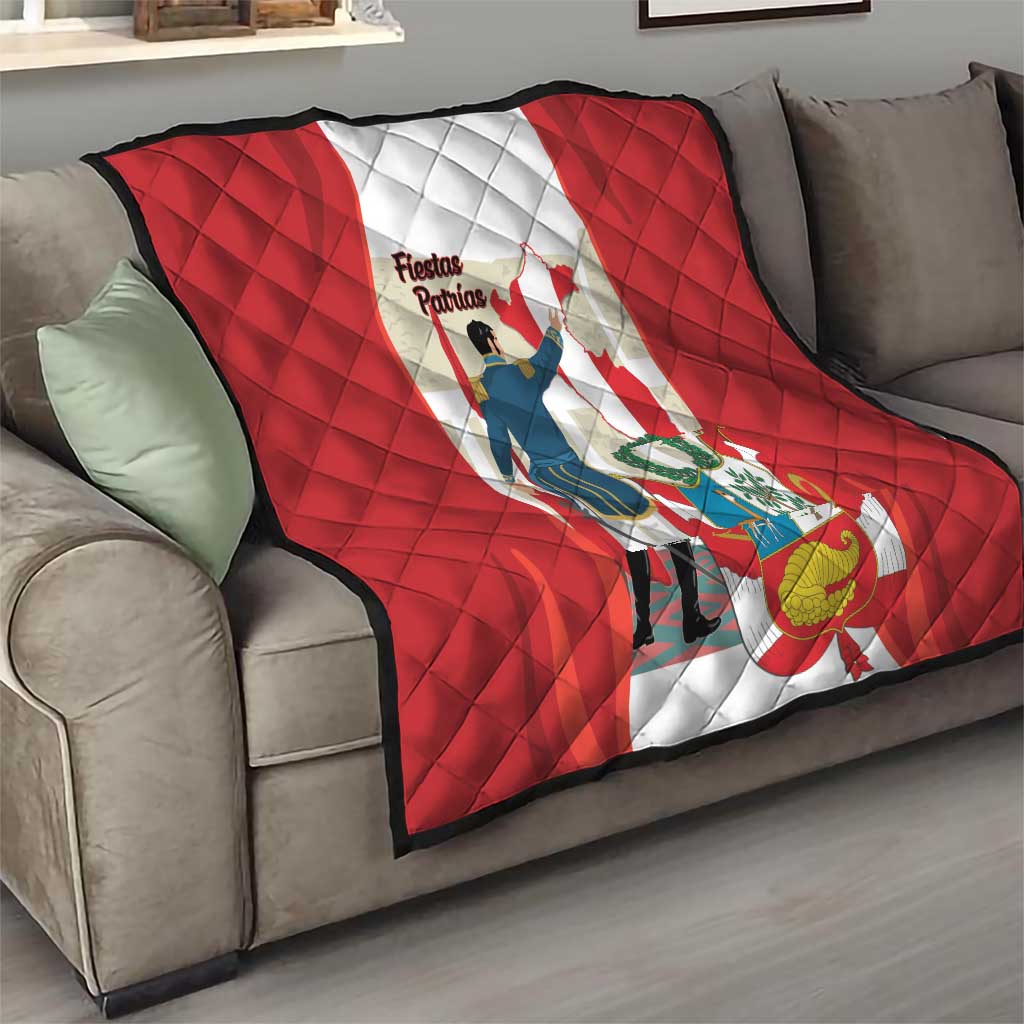 Peru Independence Day Quilt Jose de San Martin Fiestas Patrias