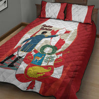 Peru Independence Day Quilt Bed Set Jose de San Martin Fiestas Patrias